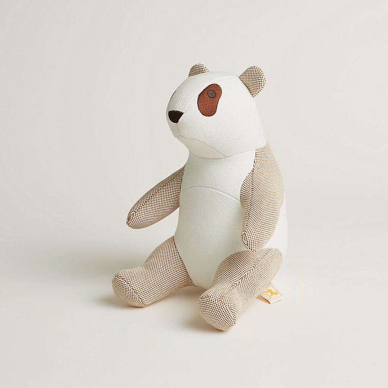 Epopee Emile panda plush - Brown | Hermès Singapore